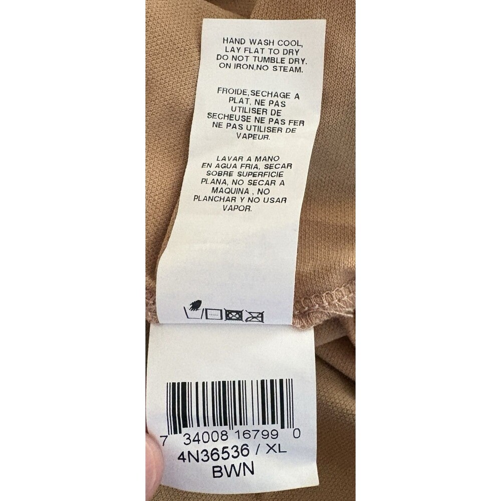 Karen Kane Womens Dress Size XL Brown Lace Floral Scalloped Sheath V-Neck NWT - Picture 13 of 15